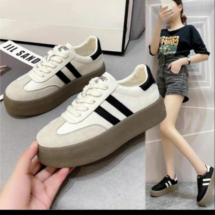 Damen sportliche Sneakers mit rutschfester Sohle und atmungsaktiver Oberflächenstruktur EB