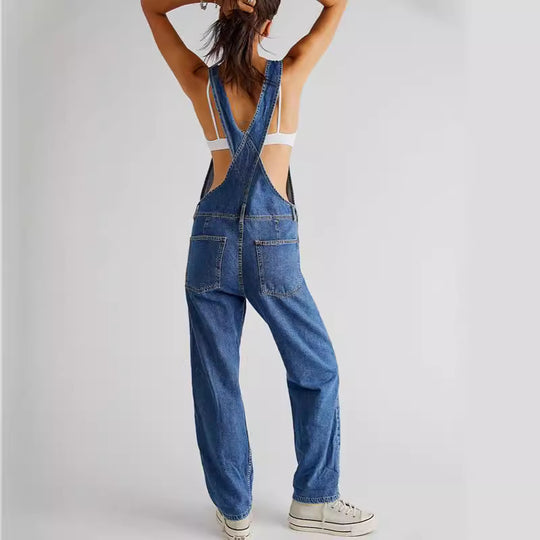 Damen Latzhose im lässigen Schnitt mit trendigen Details EB