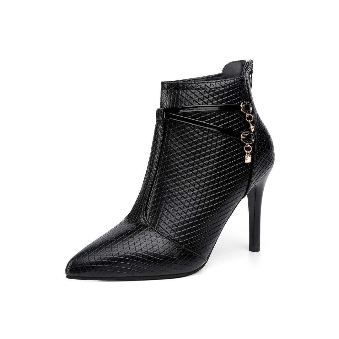Damen Elegante Ankle Boots mit strukturiertem Obermaterial und modischen Akzenten EB