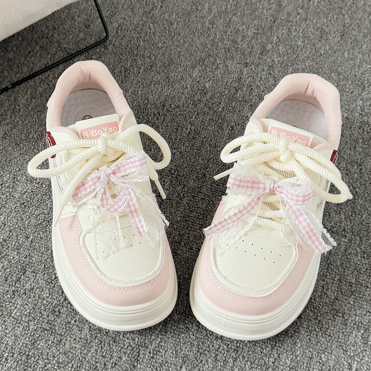 Damen Sportliche Sneakers mit verspieltem Katzenmotiv und bequemer Dämpfung EB