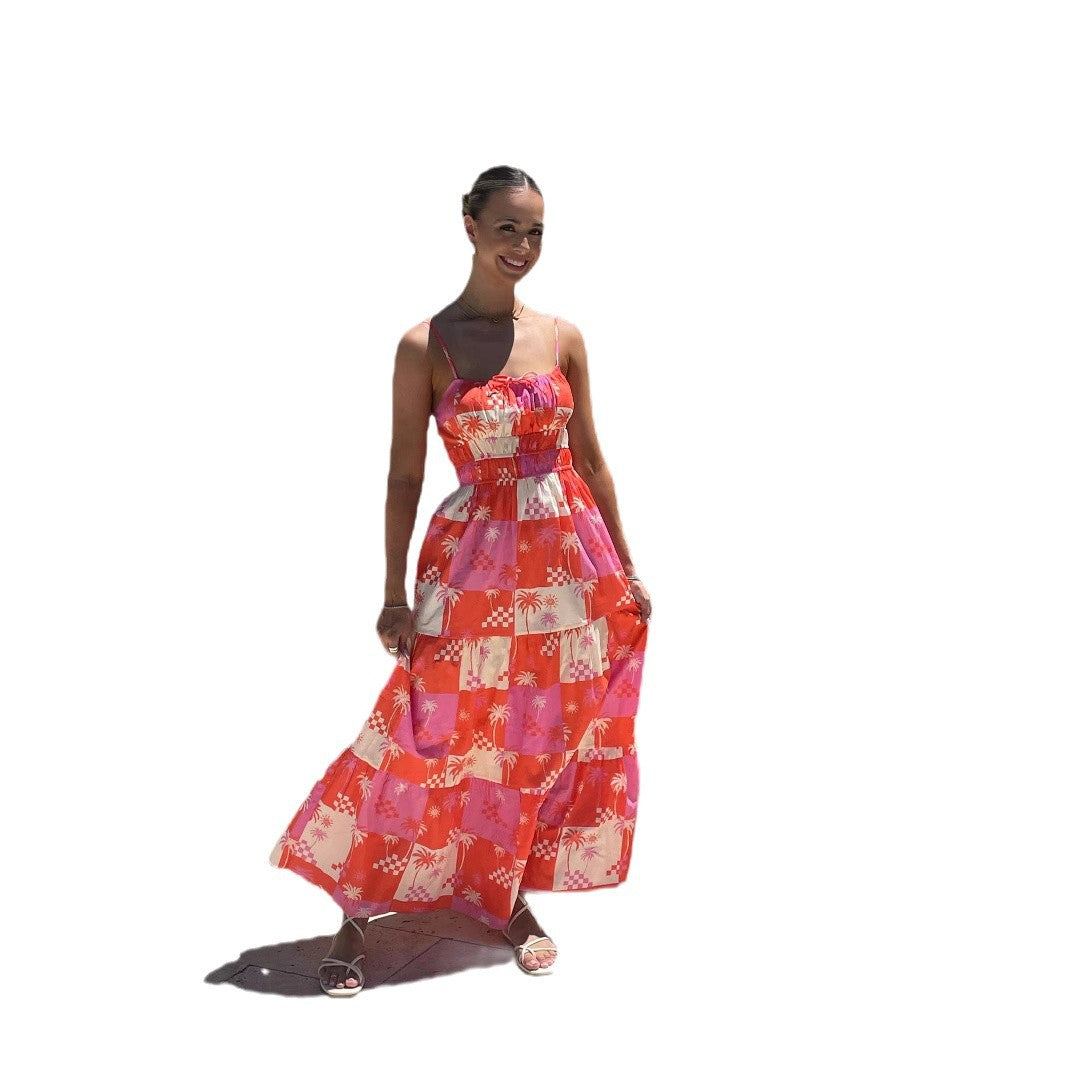 Damen Maxikleid mit floralem Muster EB