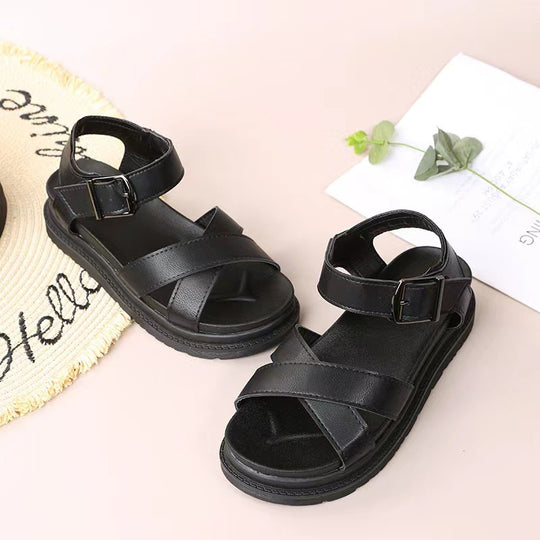 Damen Riemensandalen mit ergonomischem Fußbett und verstellbarem Schnallenverschluss EB