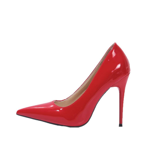 Damen spitze High Heel Pumps mit glänzendem Obermaterial EB