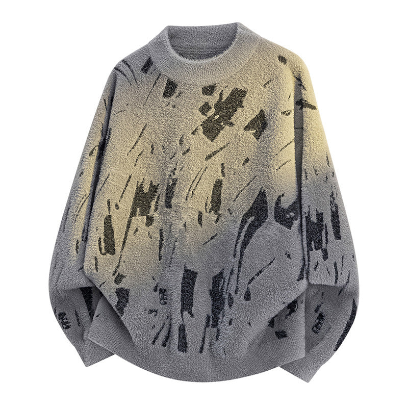 Damen modischer Strickpullover mit lässigem Oversized-Schnitt EB