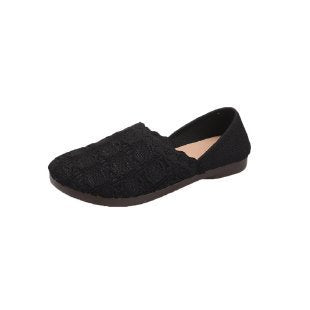 Damen Komfortable Ballerinas mit modischem Strickdesign EB
