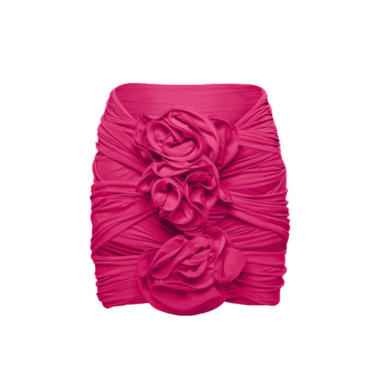 Damen Einteiler Badeanzug mit voluminösen Blumenapplikationen EB