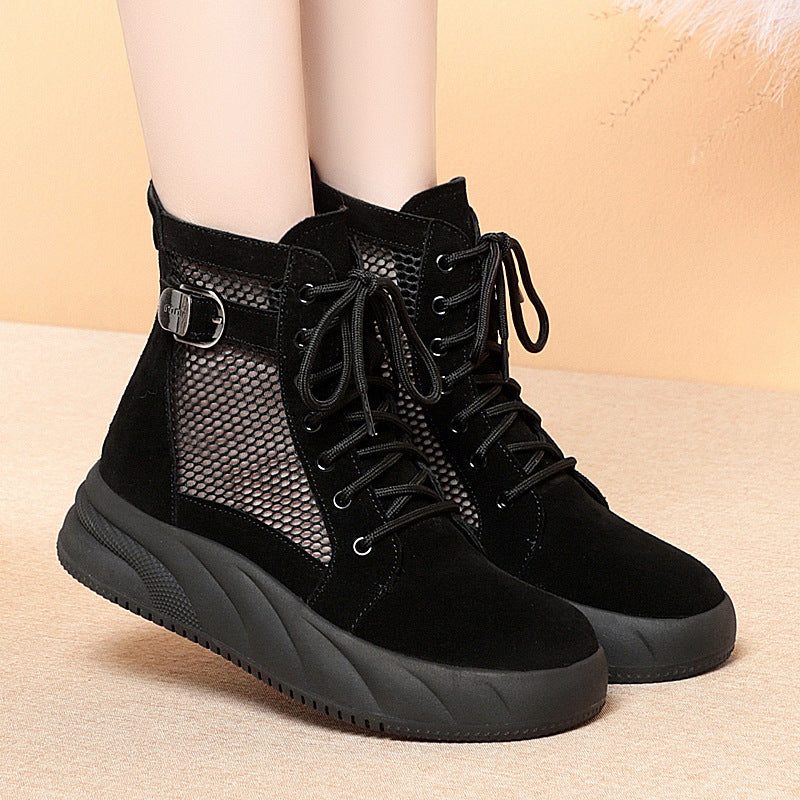 Damen Sportliche Sneakers mit atmungsaktiver Netzstruktur und flexibel dämpfendem Sohlenbereich EB