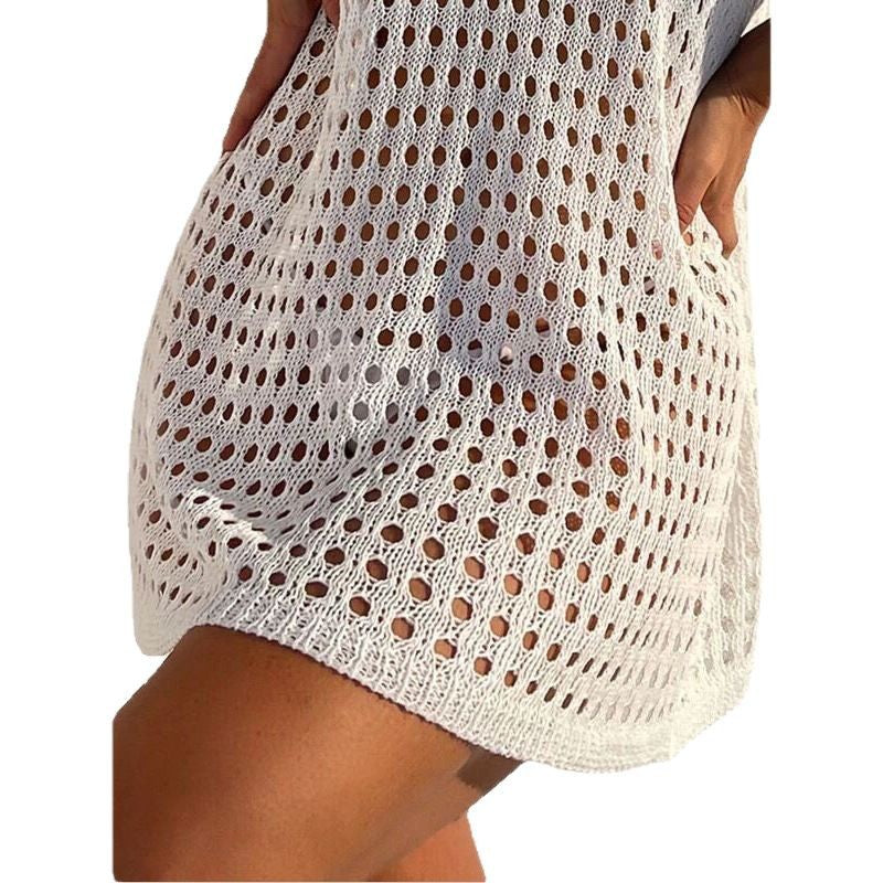 Damen transparentes Netzkleid mit Cut-Out-Details EB