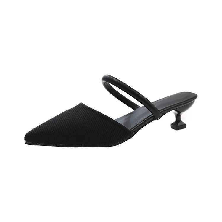 Damen elegante Slingback-Pumps mit modernem Kitten-Absatz EB