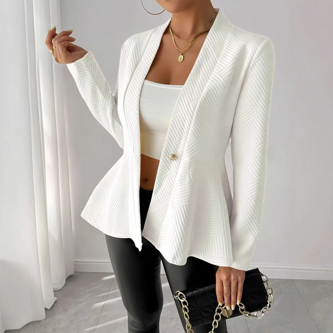Damen eleganter Blazer aus strukturiertem Stoff EB