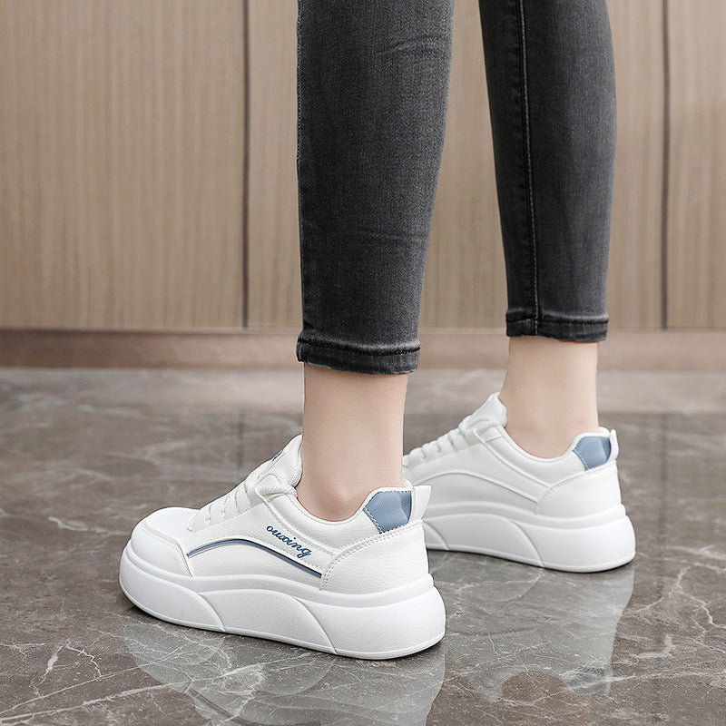 Damen modische Sneakers mit hohem Plateau und atmungsaktiver Oberfläche EB