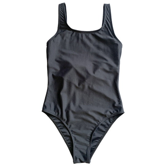 Damen Einteiler Badeanzug mit sportlichem Schnitt und hohem Beinausschnitt EB
