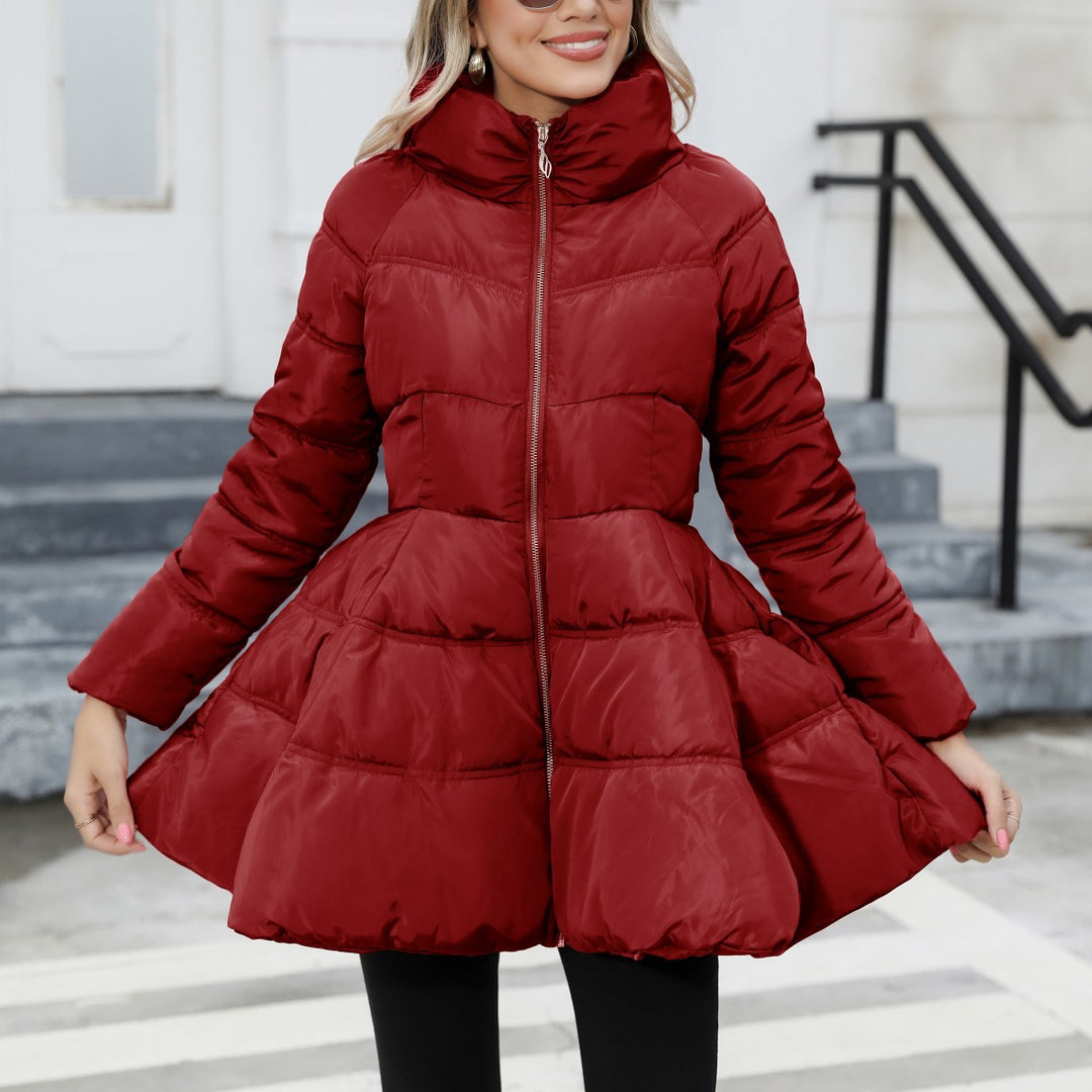 Damen gesteppte Winterjacke mit hochschließendem Kragen EB