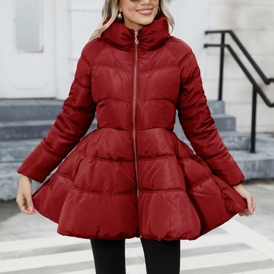 Damen gesteppte Winterjacke mit hochschließendem Kragen EB