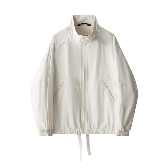 Damen sportliche Übergangsjacke mit hohem Kragen und verstellbarem Bund EB