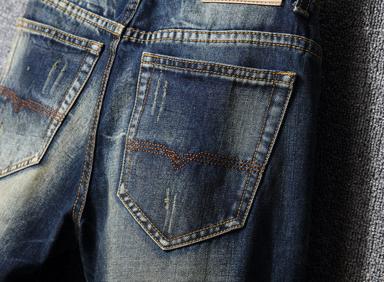 Herren Zerrissene Denim-Jeans mit lässigem Schnitt EB