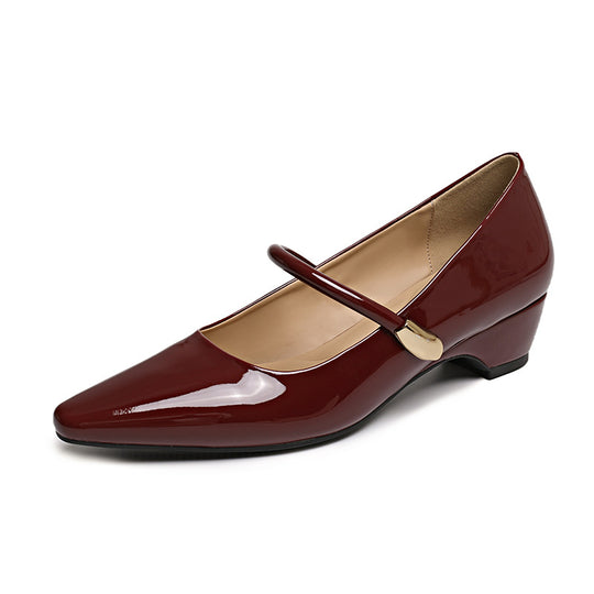Damen elegante Mary Jane Schuhe mit Absatz EB