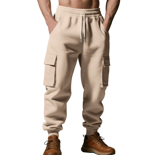 Herren Utility-Jogger mit Cargo-Taschen, Kordelzug und gerippten Bündchen EB