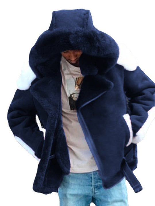 Damen luxuriöse Lammfelljacke mit abnehmbarer Kapuze und kuscheligem Innenfutter EB