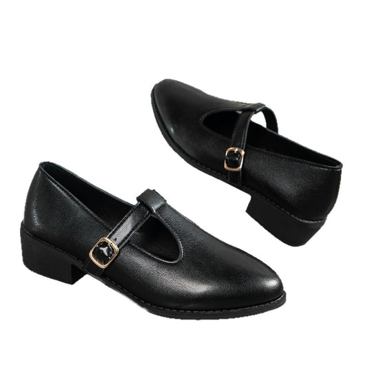 Damen elegante Schnürschuhe mit modischem Riemen und bequemer Sohle EB