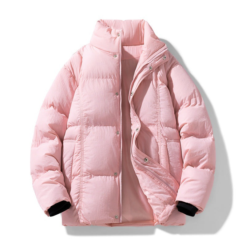 Herren gesteppte Thermoisolierte Winterjacke mit hohem Stehkragen und verdeckter Druckknopfleiste EB