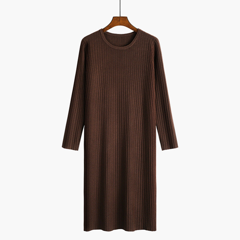 Damen Strickkleid mit feiner Rippenstruktur EB