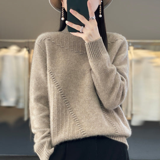 Damen Eleganter und bequemer Strickpullover mit einzigartigem Design EB