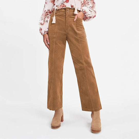 Damen Hochgeschnittene Bundfaltenhose EB