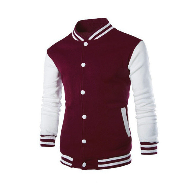 Herren varsity Jacke mit sportlichem Design und funktionalen Taschen EB