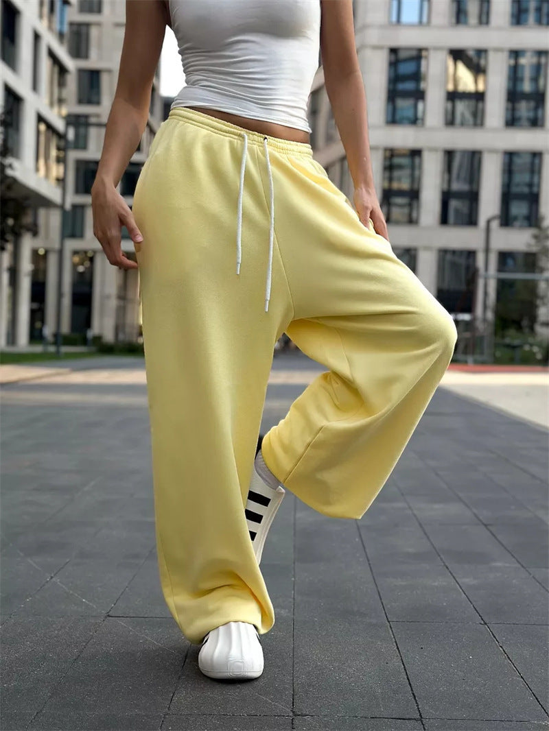 Damen nan oversized Sweathose mit breitem Bund und Kordelzug EB