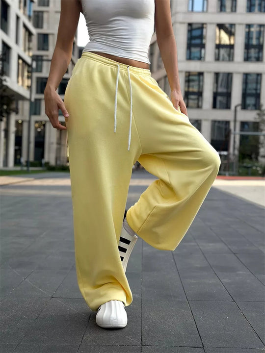 Damen nan oversized Sweathose mit breitem Bund und Kordelzug EB