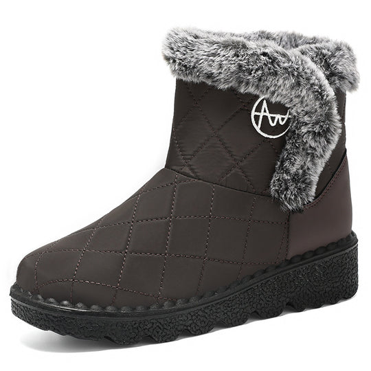 Damen Thermo-Winterstiefel mit weichem Kunstfellkragen EB