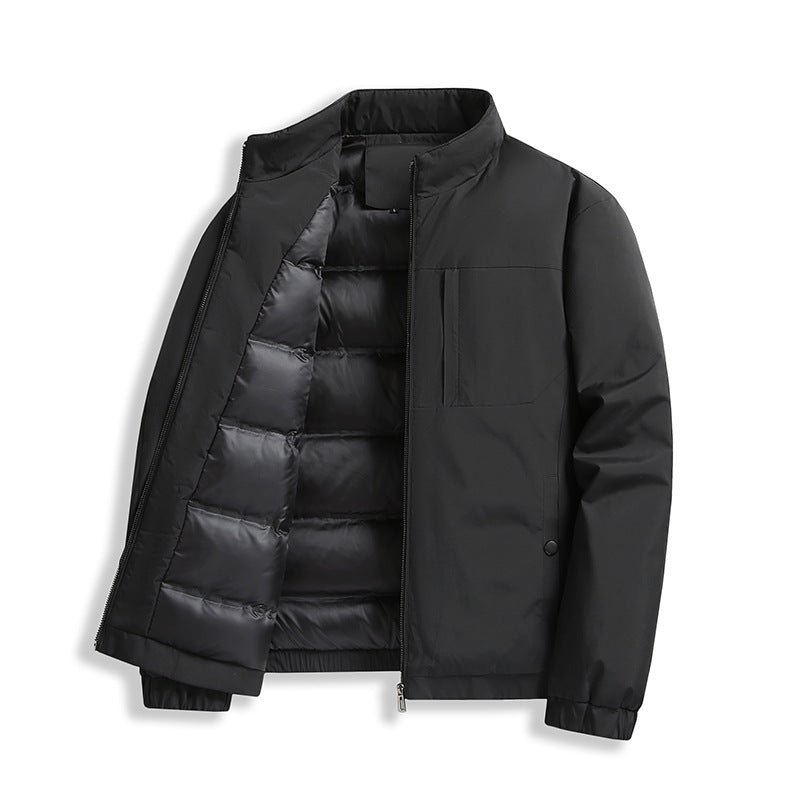 Herren thermo gefütterte Steppjacke mit Stehkragen und winddichtem Außenmaterial EB