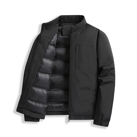 Herren thermo gefütterte Steppjacke mit Stehkragen und winddichtem Außenmaterial EB