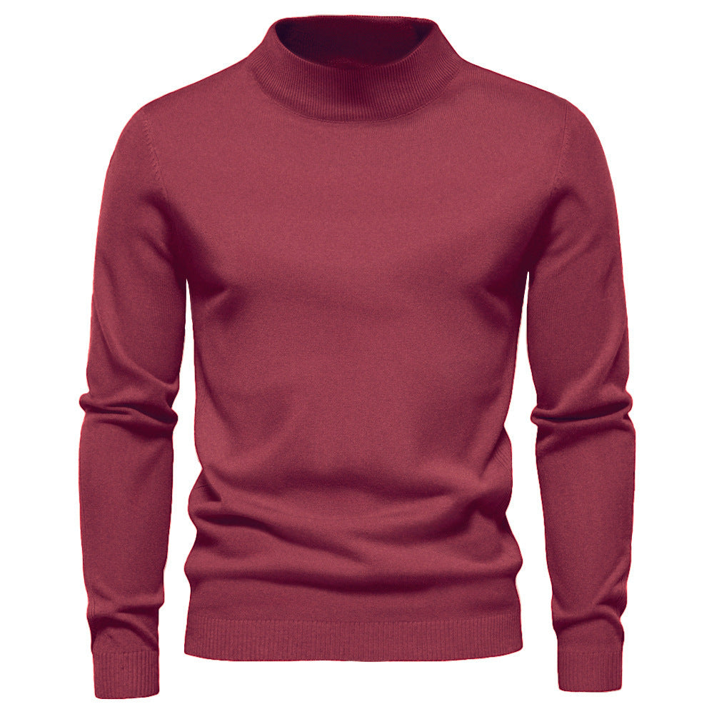 Herren eleganter Rollkragenpullover aus feiner Wolle EB