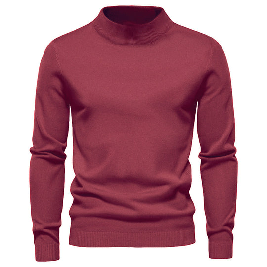 Herren eleganter Rollkragenpullover aus feiner Wolle EB