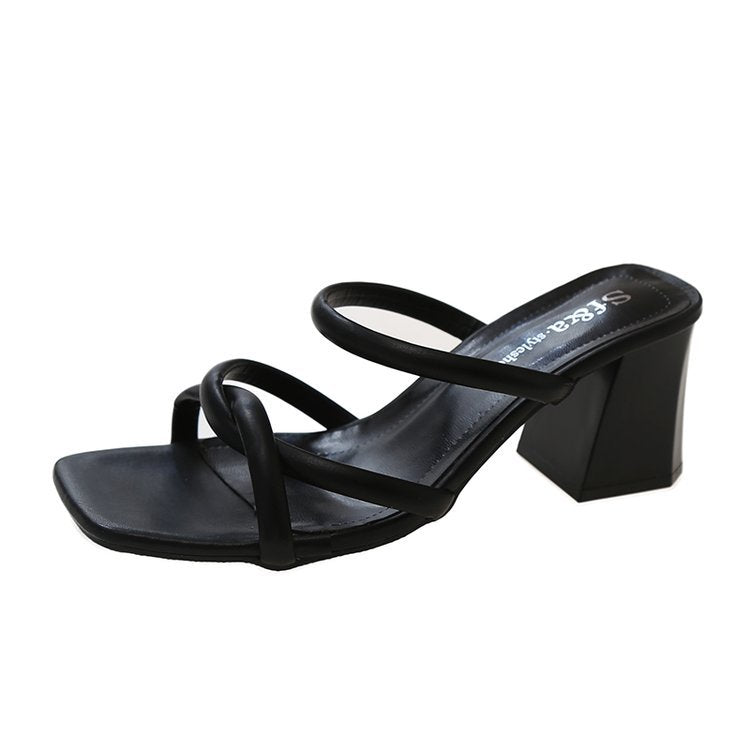 Damen Slingback Sandalen mit quadratischem Absatz EB