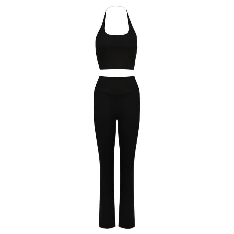 Damen Sportliches Zweiteiliges Set aus atmungsaktiven Materialien und figurbetontem Schnitt EB