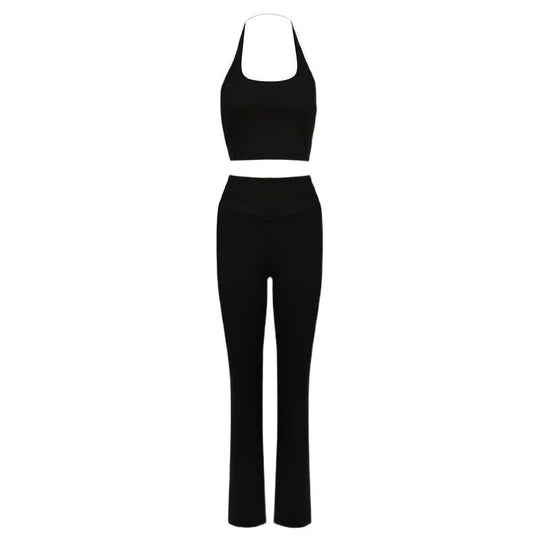 Damen Sportliches Zweiteiliges Set aus atmungsaktiven Materialien und figurbetontem Schnitt EB