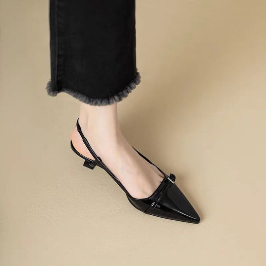 Damen elegante Slingback-Ballerinas mit spitz zulaufender Zehenpartie EB