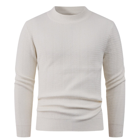 Herren Strukturpullover mit hochgeschlossenem Kragen und modischem Design EB