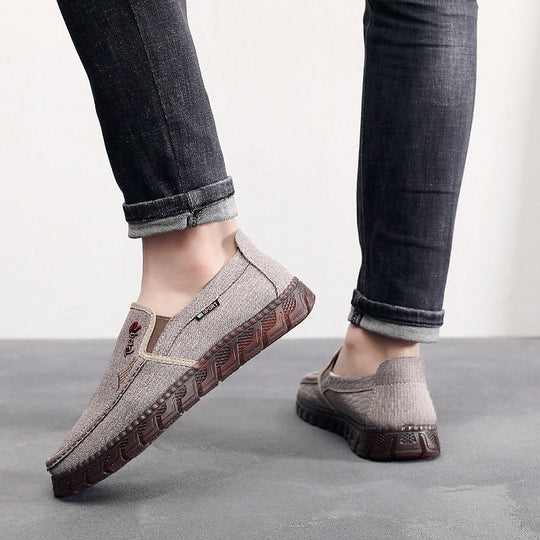 Damen bequeme Slip-On Schuhe aus atmungsaktivem Textilmaterial EB