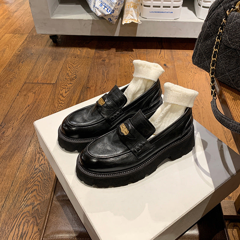Damen Mokassins mit modischem Riemen und elegantem Metallakzent EB