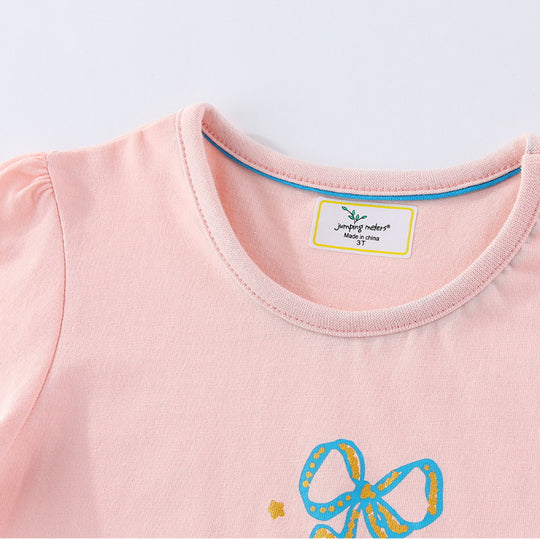 Mädchen T-Shirt mit buntem Pferdedruck EB