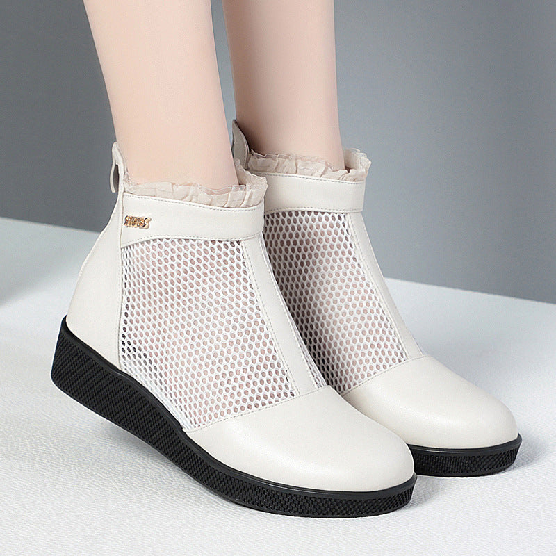 Damen Modische Stiefeletten mit atmungsaktivem Netzdesign EB