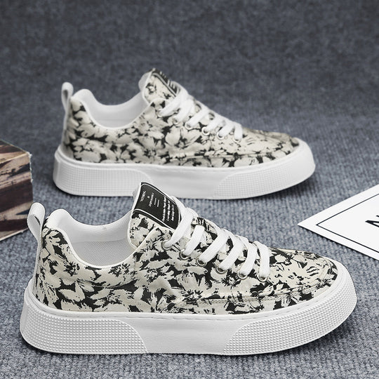 Damen Freizeitsneaker mit floralem Muster und rutschfester Sohle EB