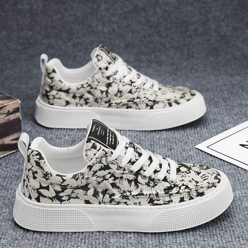 Damen Modische und lässige Sneakers mit floralem Muster EB