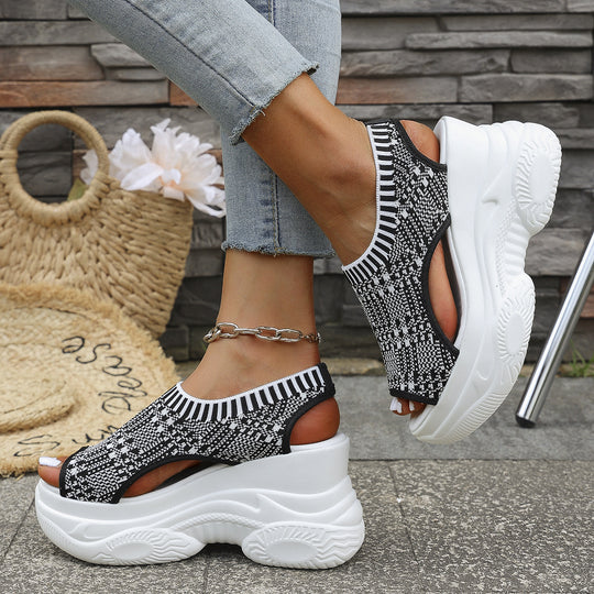 Damen Wedge-Sneaker mit schnittigem Design und atmungsaktivem Obermaterial EB