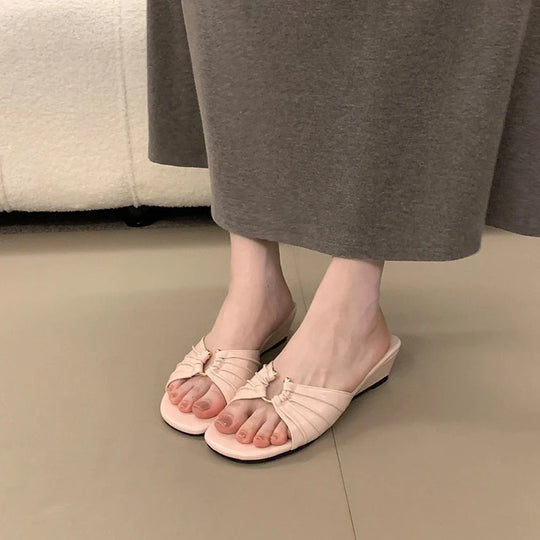 Damen Elegante Mules mit modischem Knoten-Design EB
