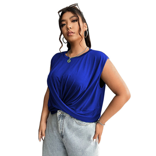 Damen elegantes Wickeloberteil mit Rüschendetails und modischem Ausschnitt EB